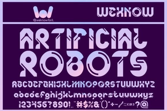 Artificial Robots Font: Your Bold, Futuristic Display Typeface