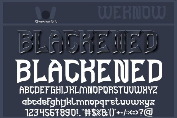 Blackened Display Font for Bold, Cohesive Branding