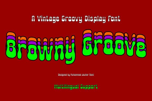Browny Groove: A Retro Display Font for Editorial Energy