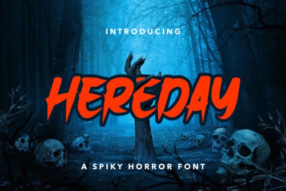 Hereday: A Spiky Horror Display Font That Makes Handmade Labels Pop