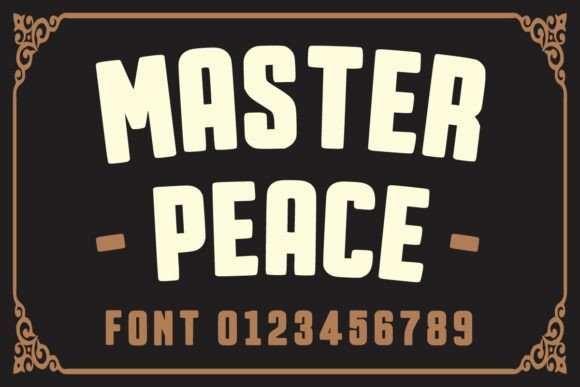 Master Peace: A Vintage Display Font That Elevates Real Branding