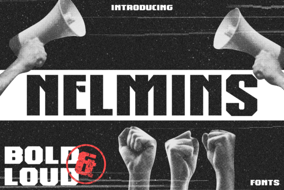 Nelmins: A Display Font That Screams Before You Scroll