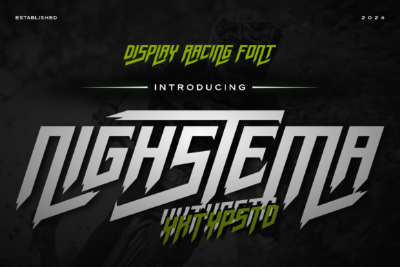 Nighstema: A Bold Display Font for Handmade Labels & Craft Designs