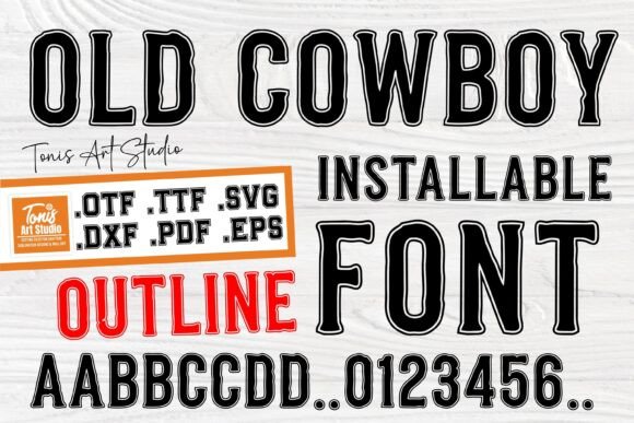 Old Cowboy Outline: A Display Font That Commands Attention