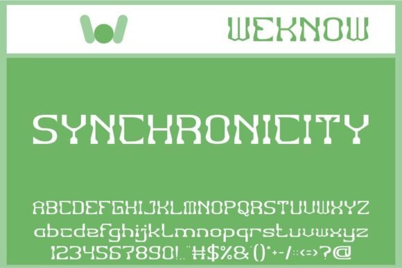 Synchronicity: A Techno-Sci-Fi Display Font for Crafters