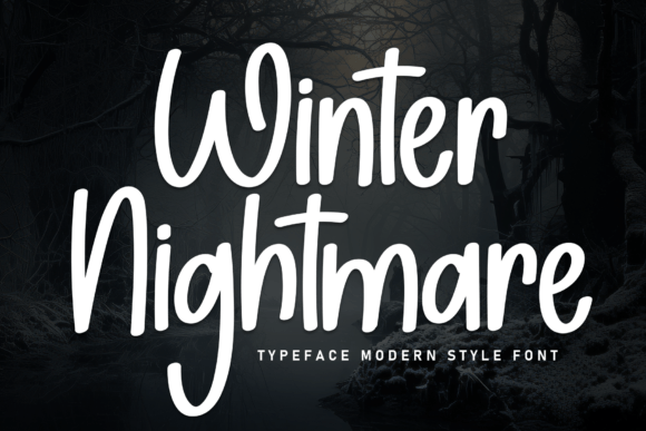 Winter Nightmare: A Bold Handwritten Display Font for Digital Branding